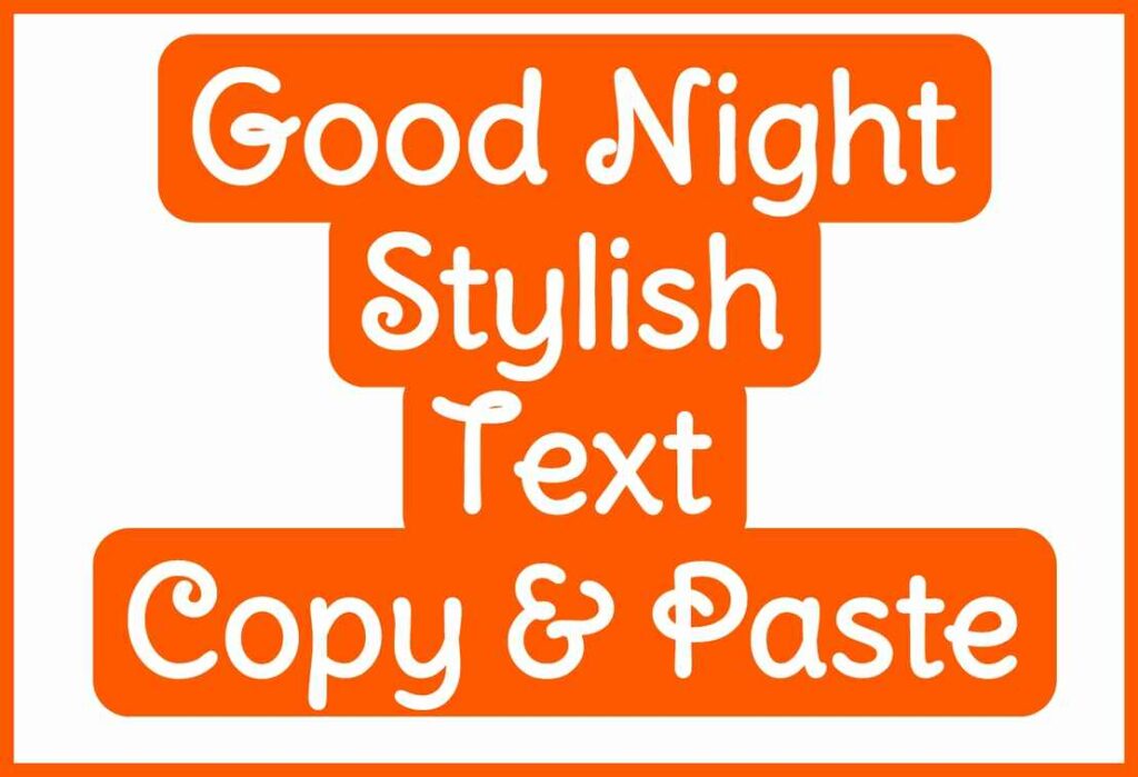 Good Night Stylish Text