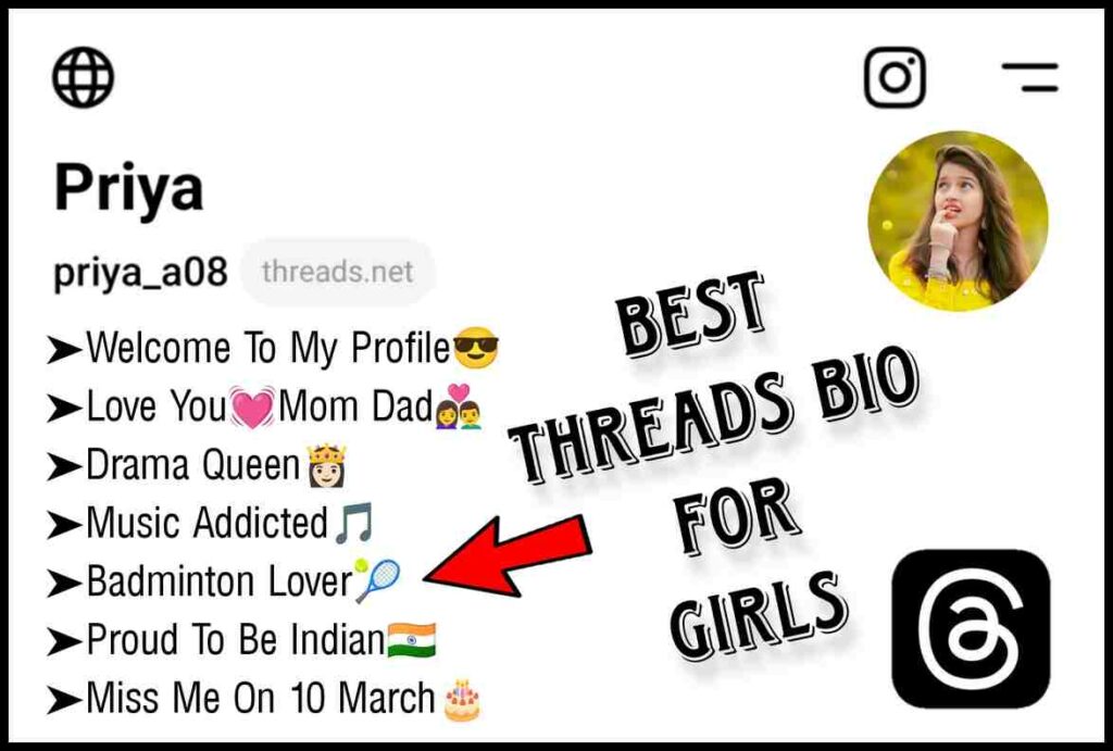 Threads Bio For Girls